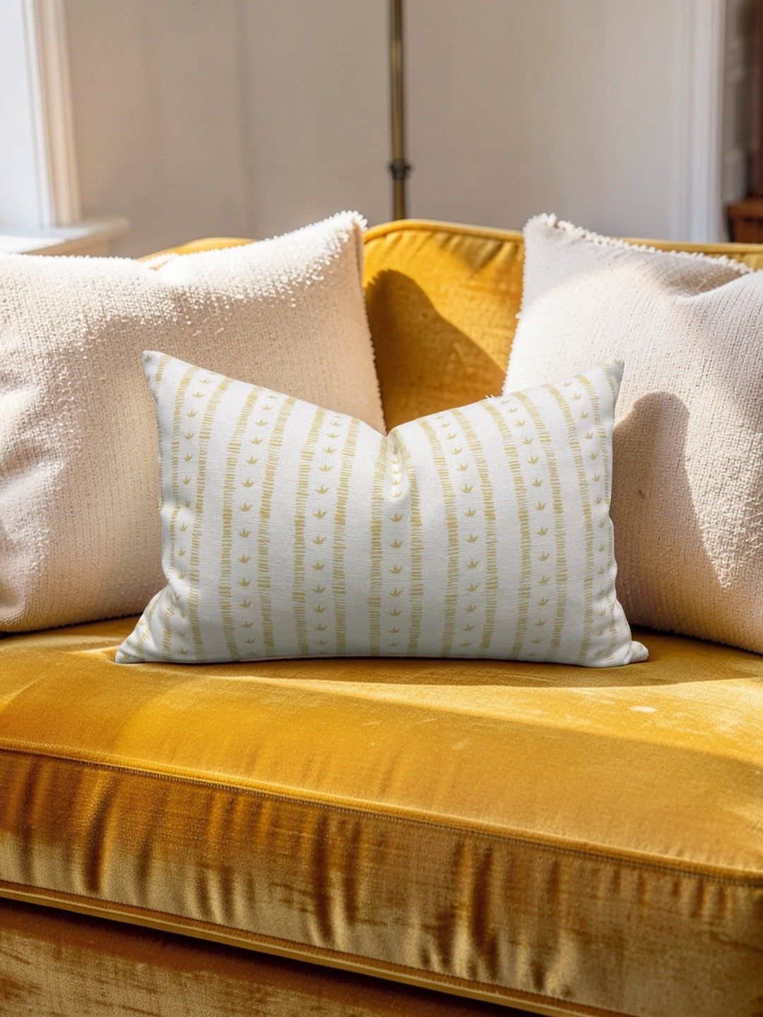 Kate Medlicott Lumbar Pillow Meuse Macaron 12x18" Knife Edge Cover