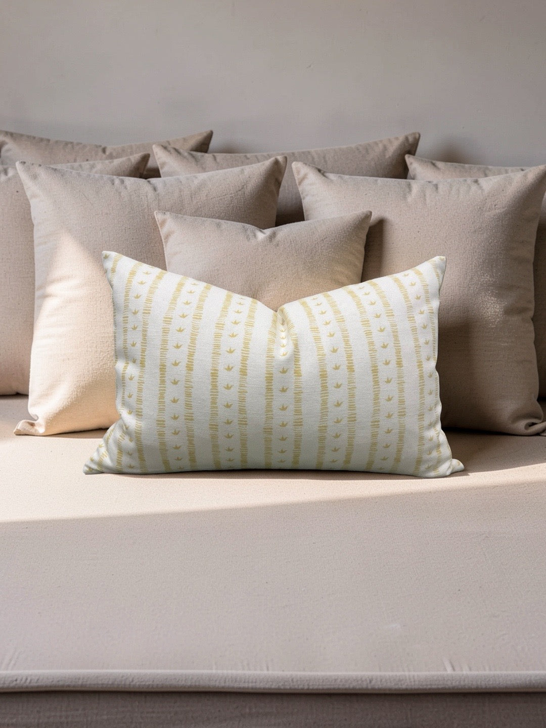 Kate Medlicott Lumbar Pillow Meuse Macaron 12x18" Knife Edge Cover