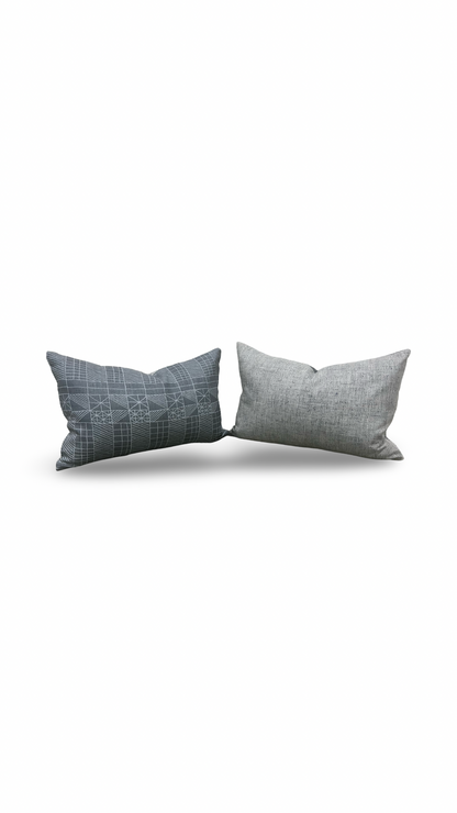 Architects Quilt 12X18" Knife Edge Decorative Lumbar Pillow