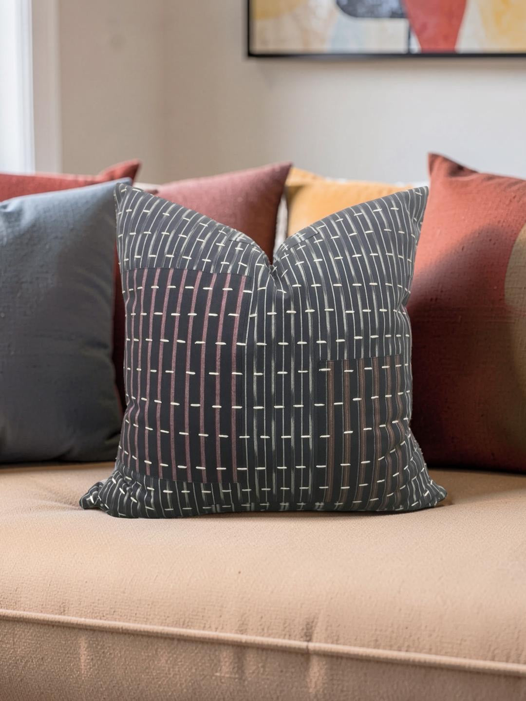 Kettlewell Collection Decorative Pillow Vera Indigo 20x20" Knife Edge Cover