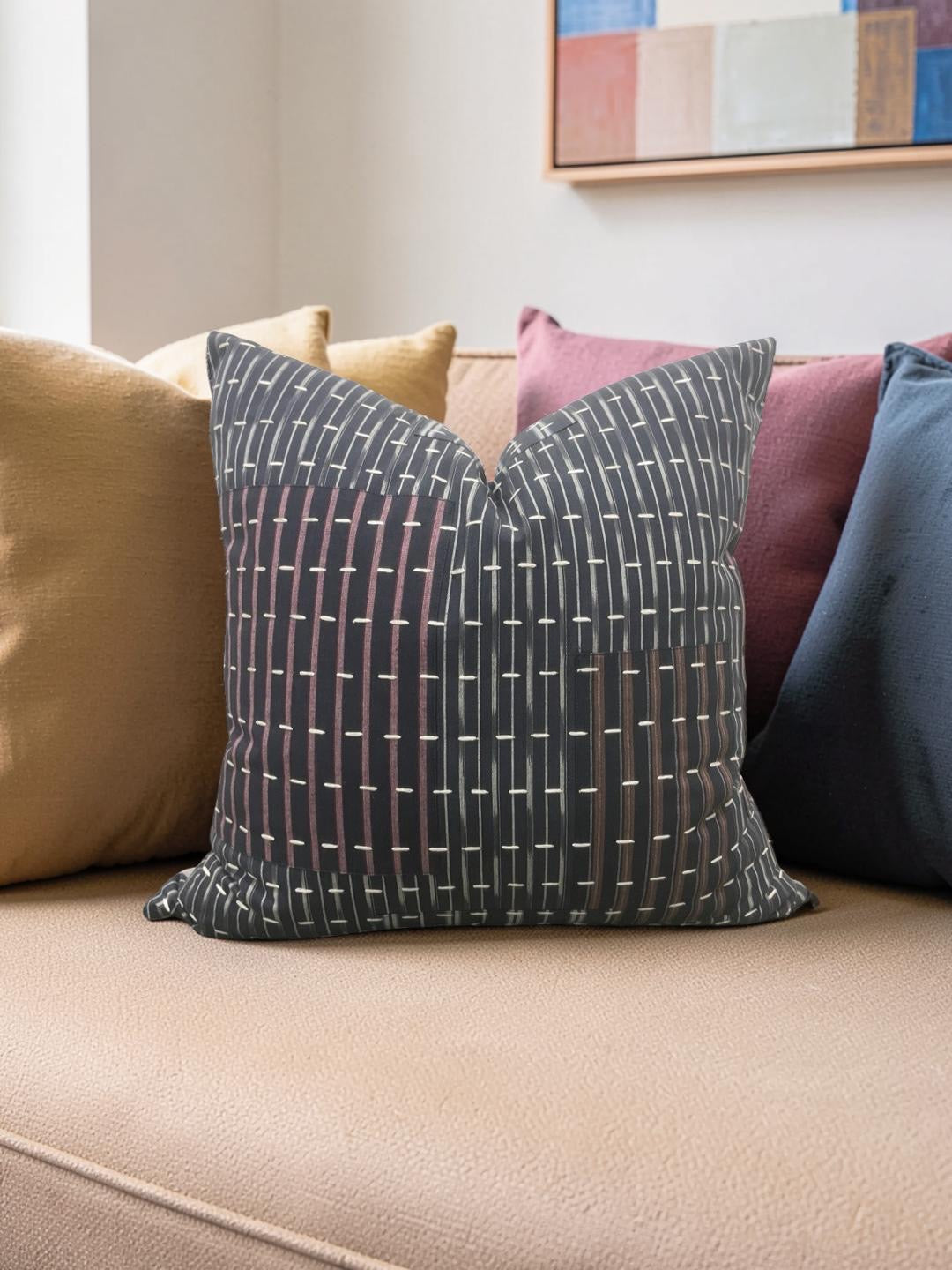 Kettlewell Collection Decorative Pillow Vera Indigo 20x20" Knife Edge Cover