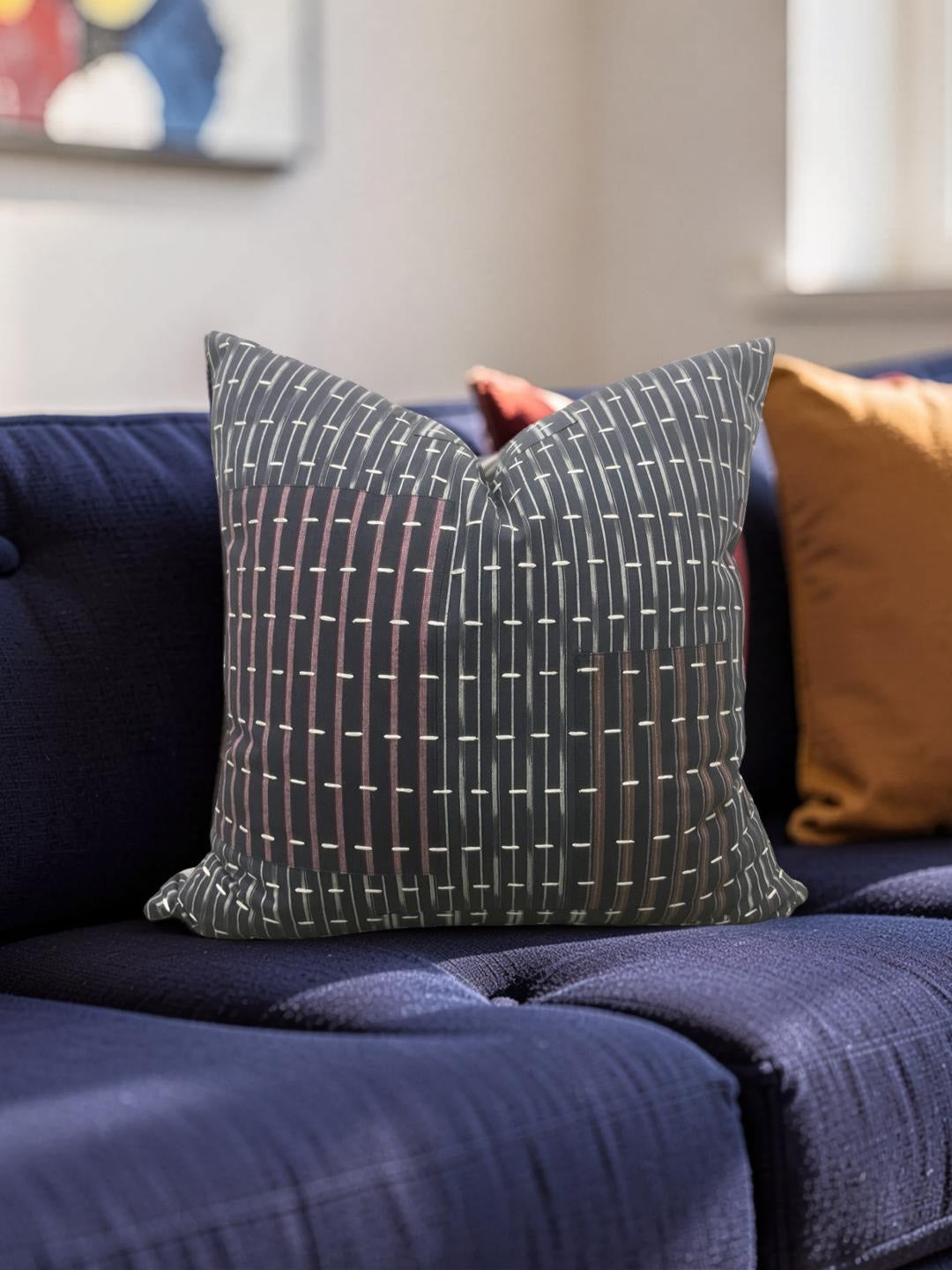 Kettlewell Collection Decorative Pillow Vera Indigo 20x20" Knife Edge Cover