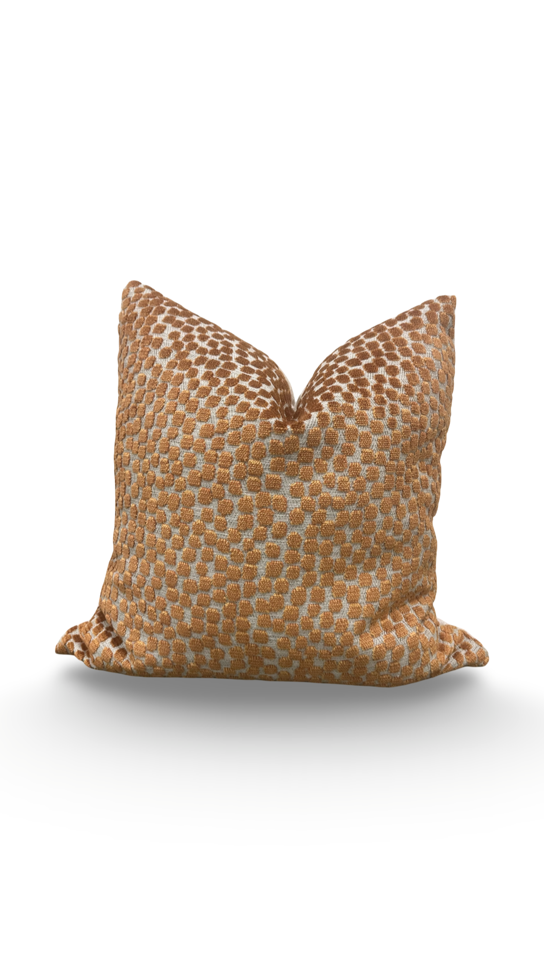 Polka Dot Decorative Pillow Flurries Terracotta 20x20" Knife Edge Cover