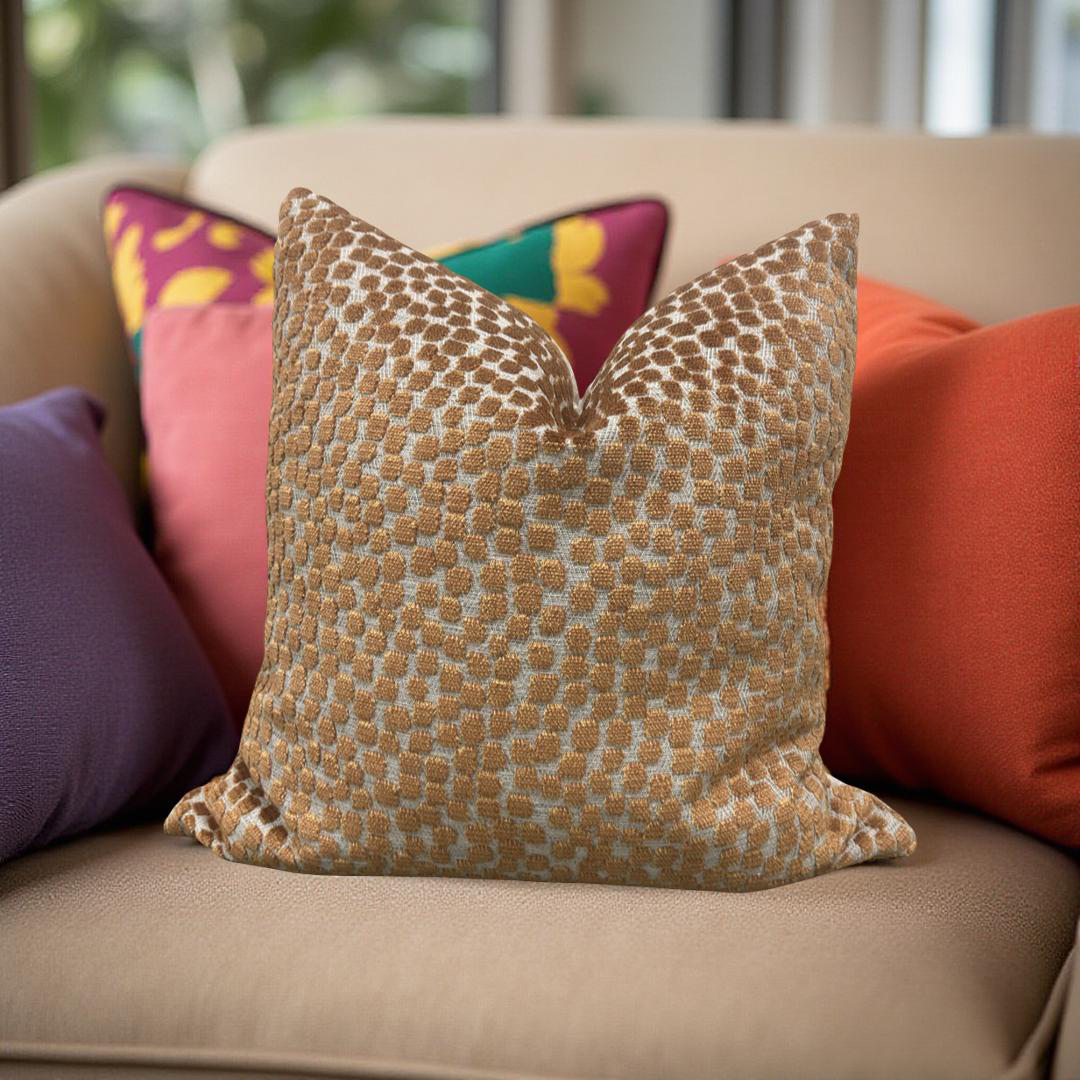 Polka Dot Decorative Pillow Flurries Terracotta 20x20" Knife Edge Cover