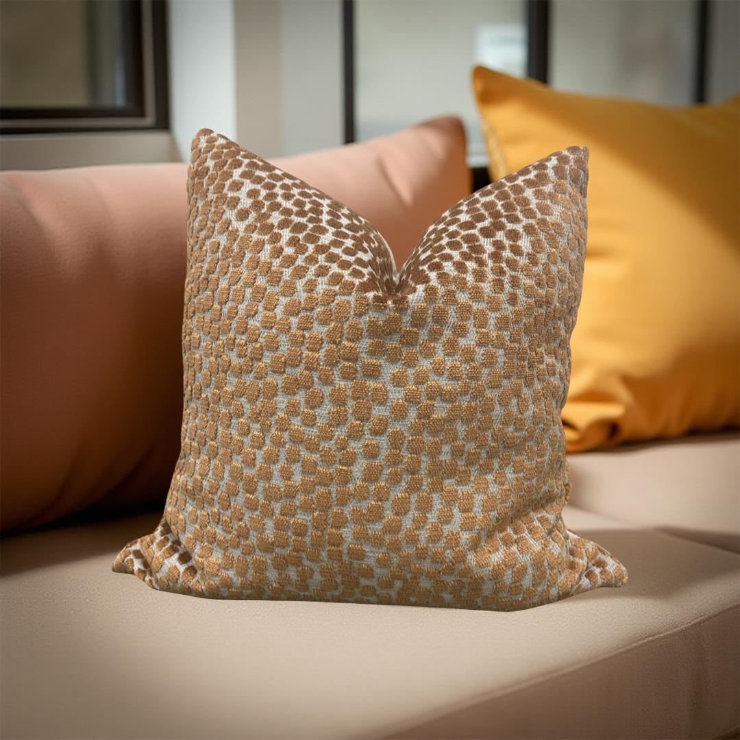 Polka Dot Decorative Pillow Flurries Terracotta 20x20" Knife Edge Cover