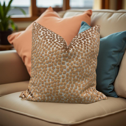 Polka Dot Decorative Pillow Flurries Terracotta 20x20" Knife Edge Cover