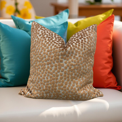 Polka Dot Decorative Pillow Flurries Terracotta 20x20" Knife Edge Cover