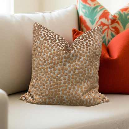 Polka Dot Decorative Pillow Flurries Terracotta 20x20" Knife Edge Cover