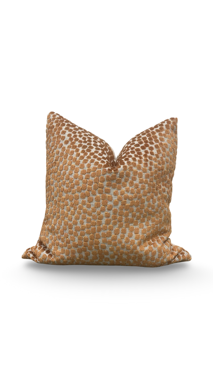 Polka Dot Decorative Pillow Flurries Terracotta 20x20" Knife Edge Cover