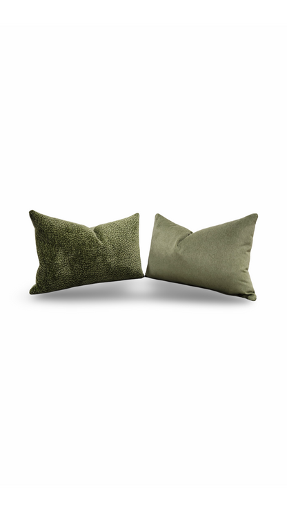 Lumbar Pillow Barton Chenille 12x18" Knife Edge Cover