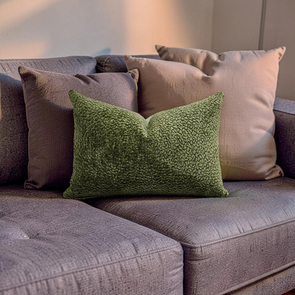 Lumbar Pillow Barton Chenille 12x18" Knife Edge Cover