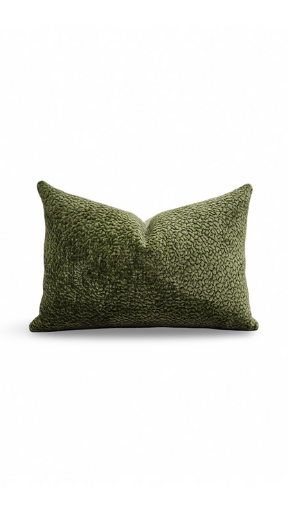 Lumbar Pillow Barton Chenille 12x18" Knife Edge Cover