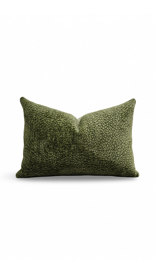Lumbar Pillow Barton Chenille 12x18" Knife Edge Cover