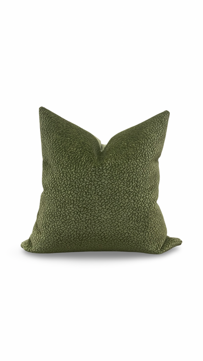 Chenille Decorative Pillow Barton Basil 22x22" Knife Edge Cover