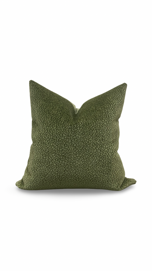 Chenille Decorative Pillow Barton Basil 22x22" Knife Edge Cover