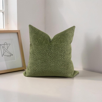 Chenille Decorative Pillow Barton Basil 22x22" Knife Edge Cover
