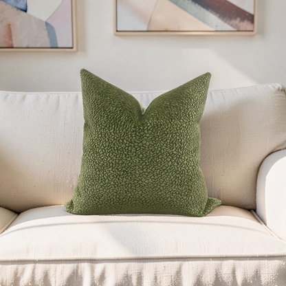 Chenille Decorative Pillow Barton Basil 22x22" Knife Edge Cover
