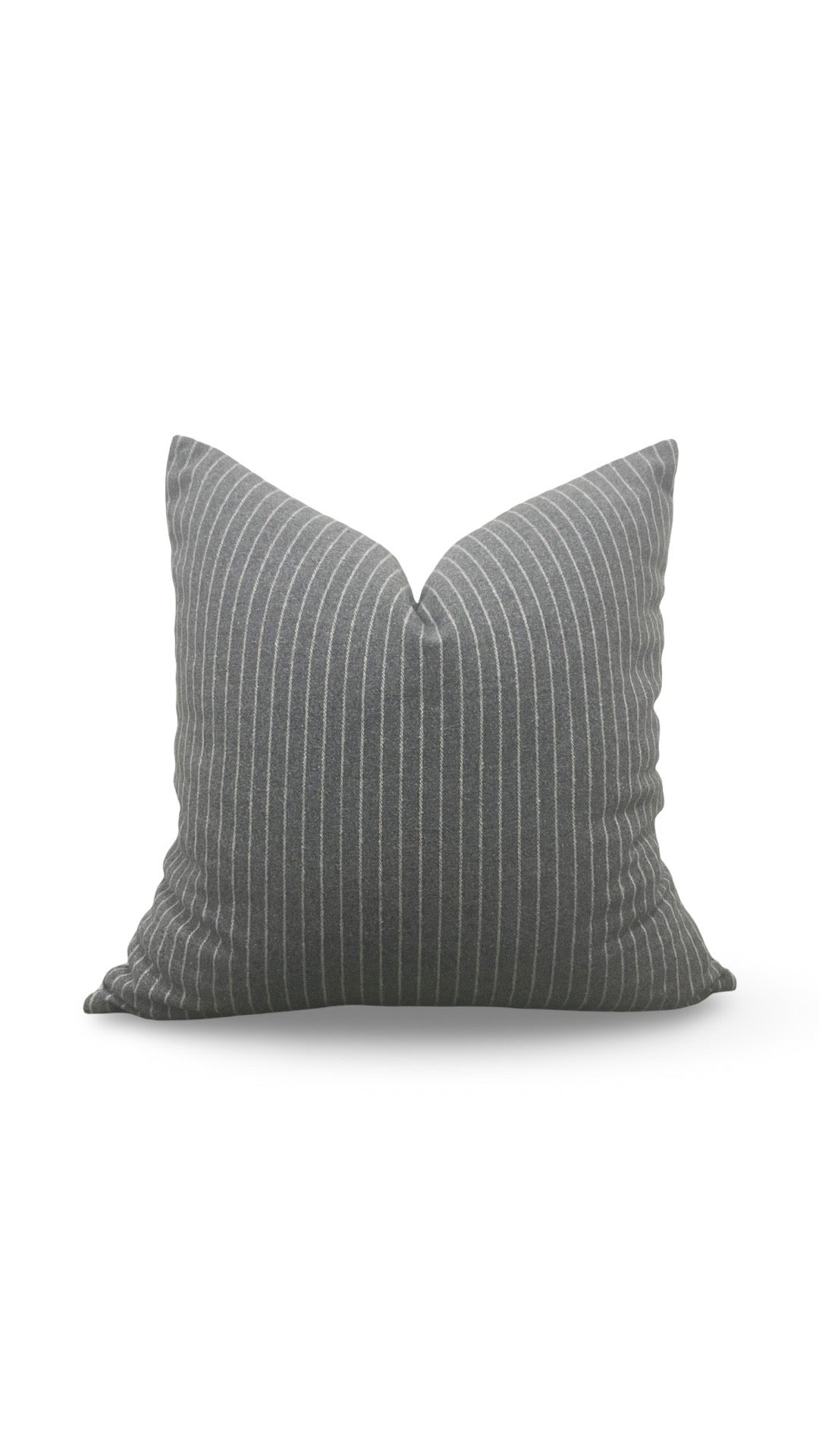 Grey Striped Coco Maison Decorative Pillow 18x18" Knife Edge Cover