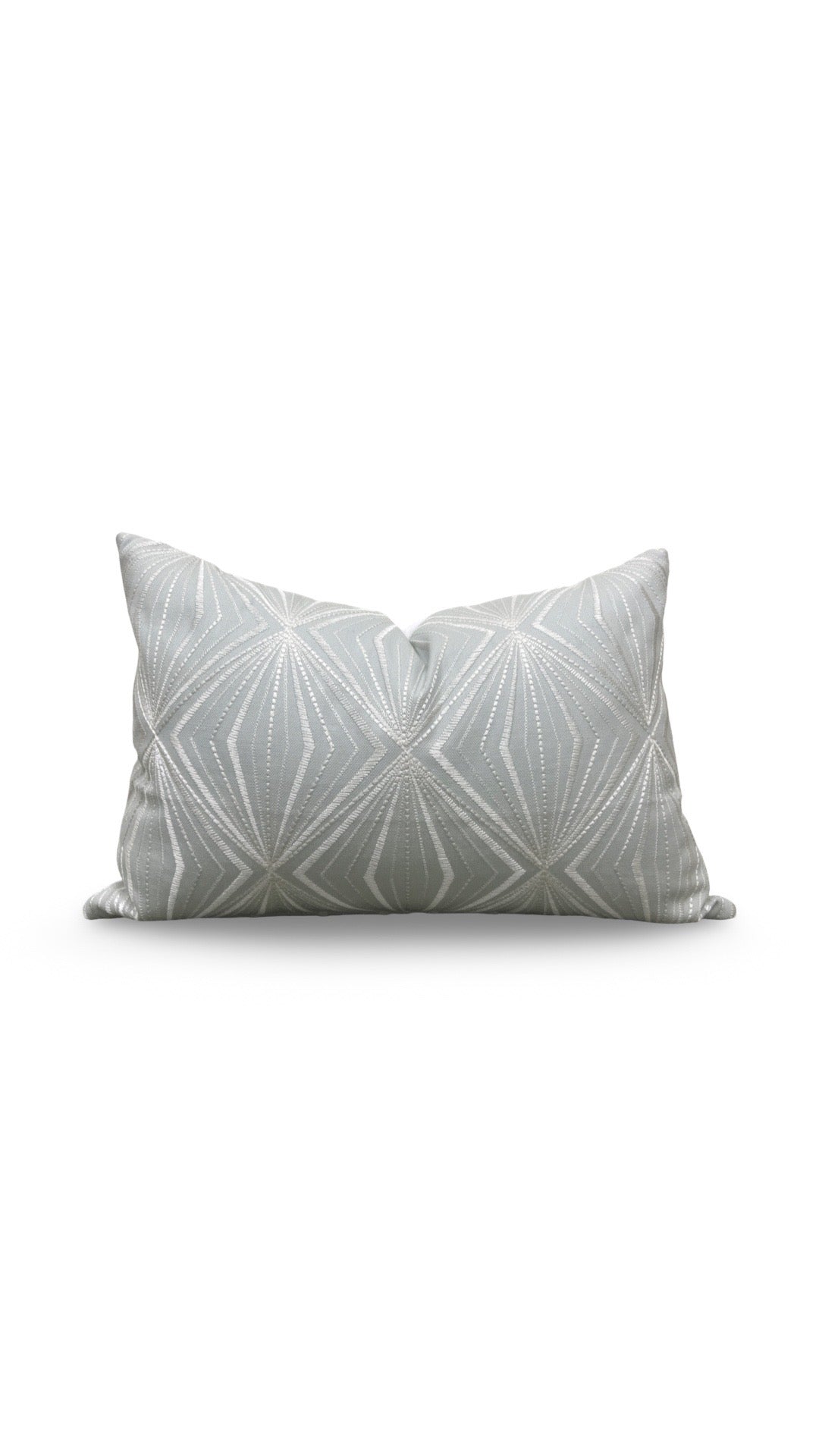 Kravet Lumbar Pillow Rare Diamond Mineral 12x18" Knife Edge Cover
