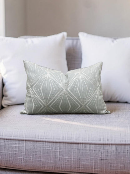 Kravet Lumbar Pillow Rare Diamond Mineral 12x18" Knife Edge Cover
