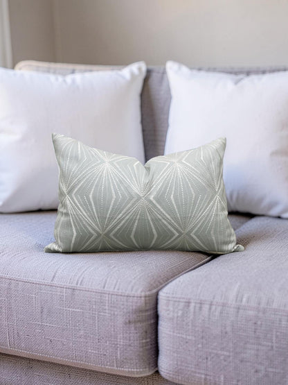 Kravet Lumbar Pillow Rare Diamond Mineral 12x18" Knife Edge Cover