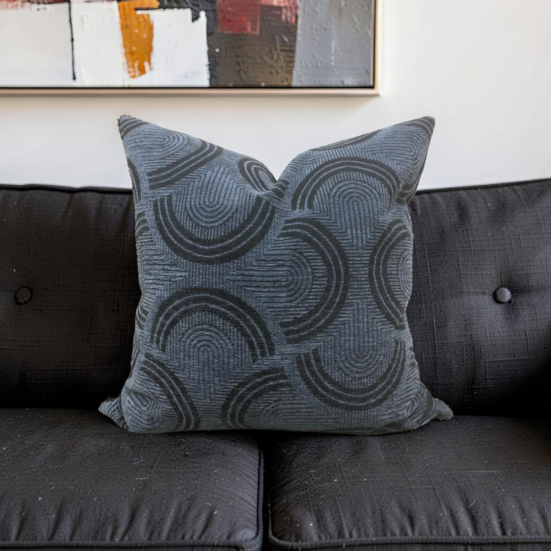 Decorative Pillow Arcadia Midnight 20x20" Knife Edge Cover