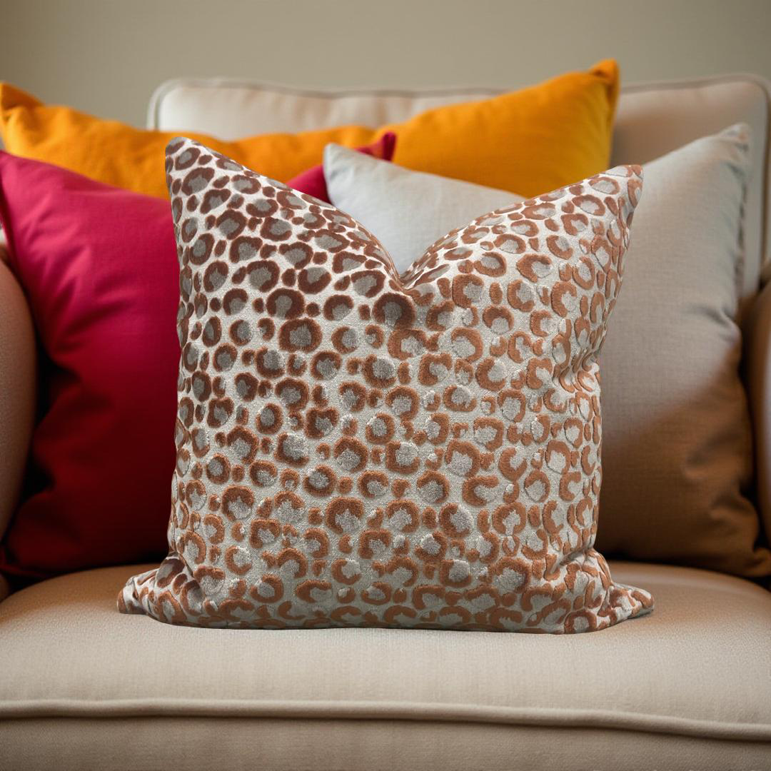Animal Print Decorative Pillow Pokot Spice 20x20" Knife Edge Cover