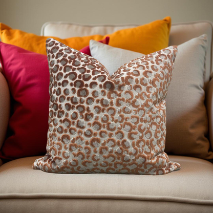 Animal Print Decorative Pillow Pokot Spice 20x20" Knife Edge Cover