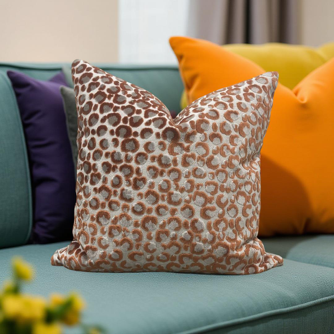 Animal Print Decorative Pillow Pokot Spice 20x20" Knife Edge Cover