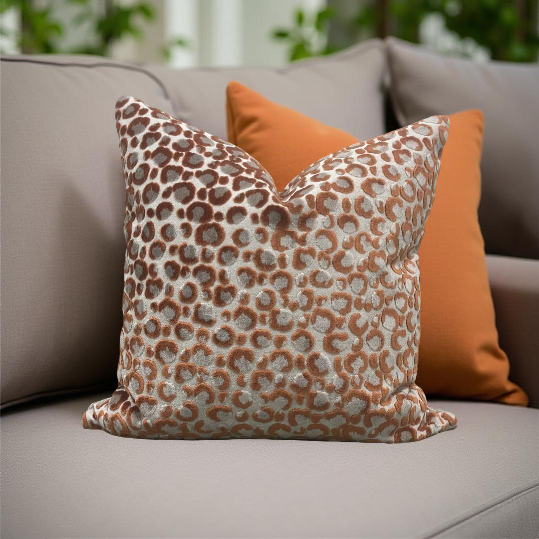 Animal Print Decorative Pillow Pokot Spice 20x20" Knife Edge Cover