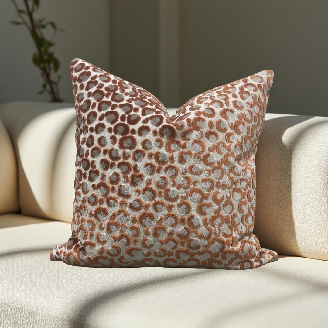 Animal Print Decorative Pillow Pokot Spice 20x20" Knife Edge Cover