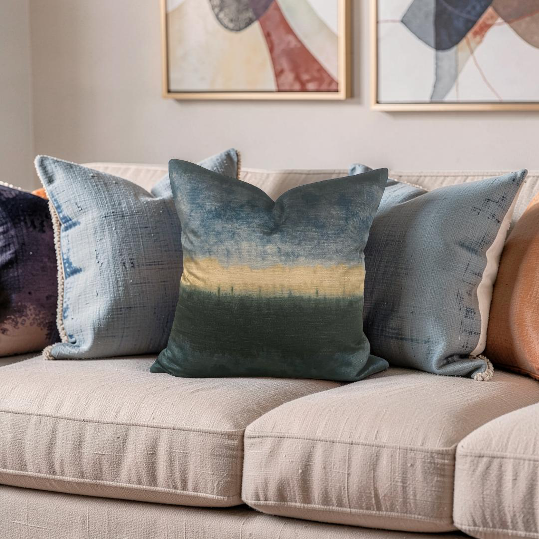 Decorative Pillow Izumo Aegean 22x22" Knife Edge Cover