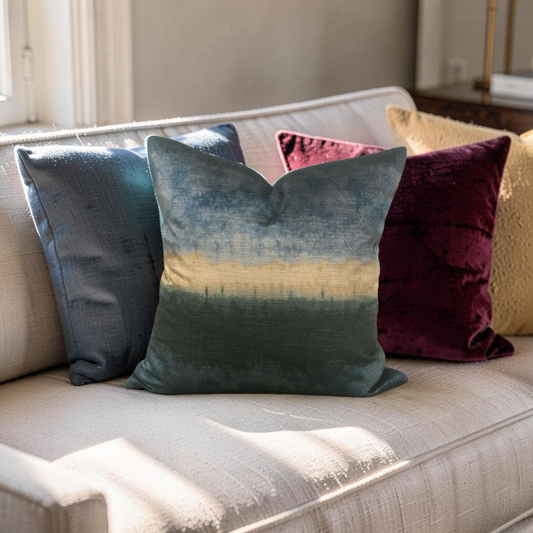 Decorative Pillow Izumo Aegean 22x22" Knife Edge Cover