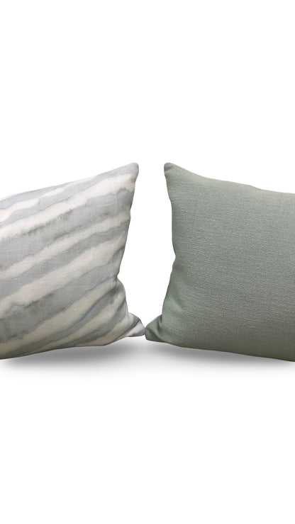 Kravet Fabric Lumbar Pillow Makai Reef 12x18" Knife Edge Cover