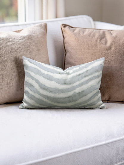 Kravet Fabric Lumbar Pillow Makai Reef 12x18" Knife Edge Cover