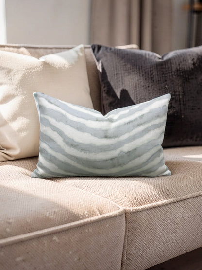 Kravet Fabric Lumbar Pillow Makai Reef 12x18" Knife Edge Cover