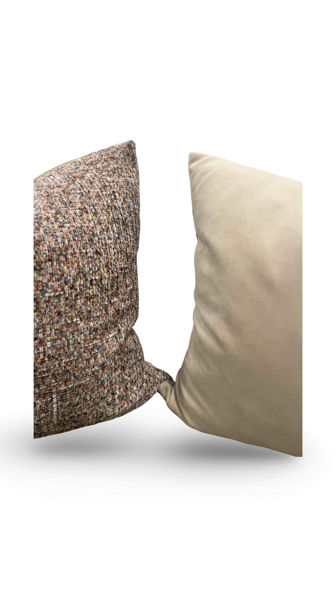 Designer Fabric Chenille Multi Colored 20x20" Knife Edge Decorative Throw Pillow