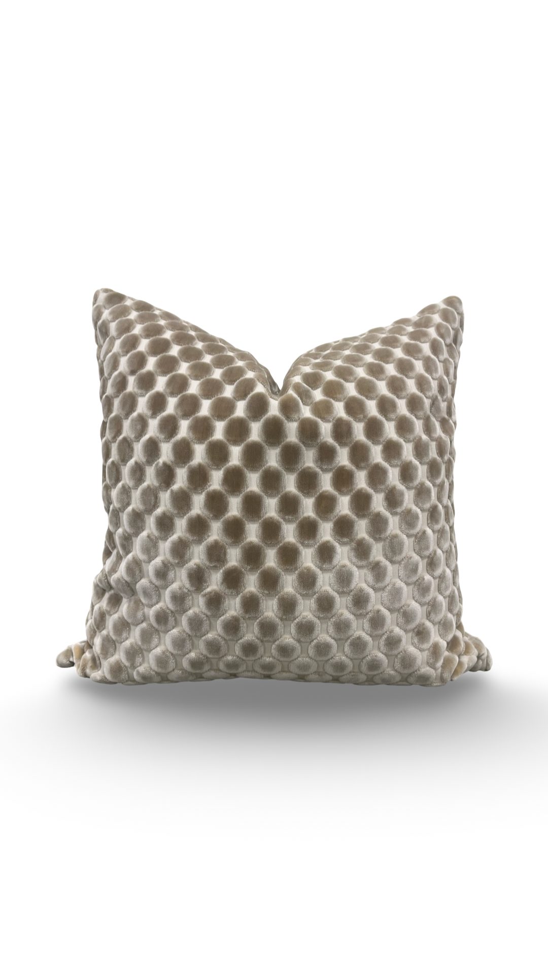 Polka Dot Decorative Pillow Opulent Suede 20x20" Knife Edge Cover