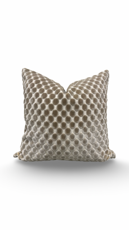 Polka Dot Decorative Pillow Opulent Suede 20x20" Knife Edge Cover