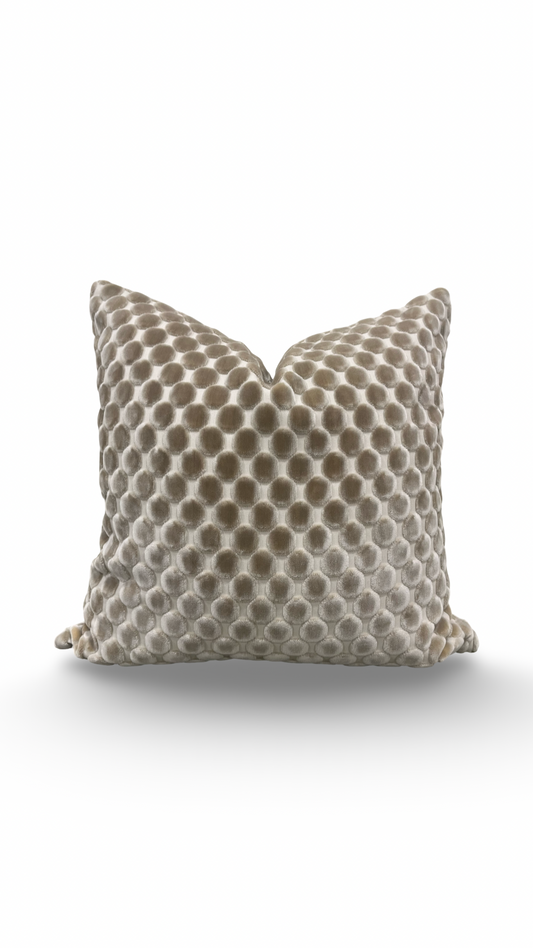 Polka Dot Decorative Pillow Opulent Suede 20x20" Knife Edge Cover