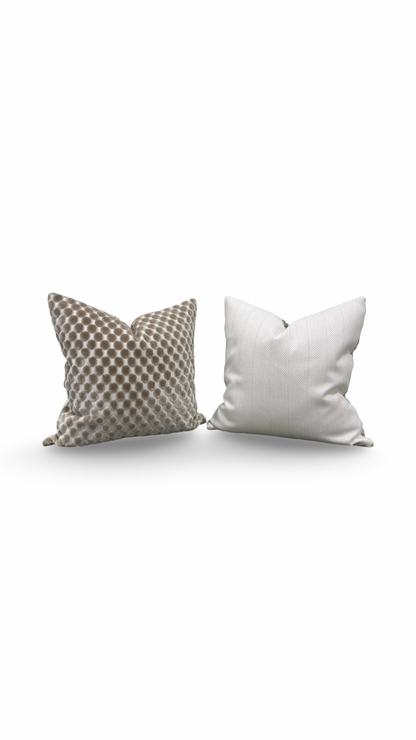 Polka Dot Decorative Pillow Opulent Suede 20x20" Knife Edge Cover
