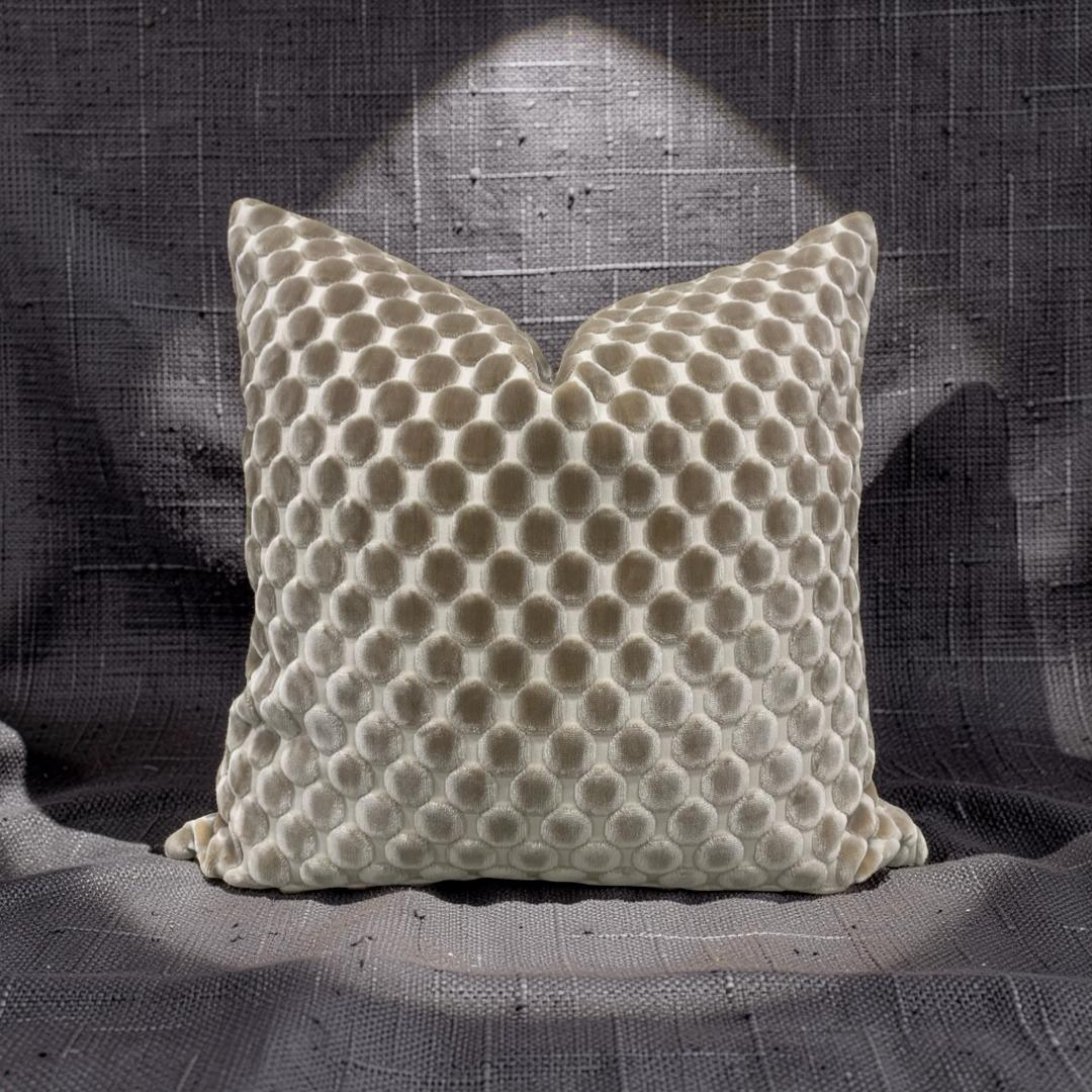 Polka Dot Decorative Pillow Opulent Suede 20x20" Knife Edge Cover
