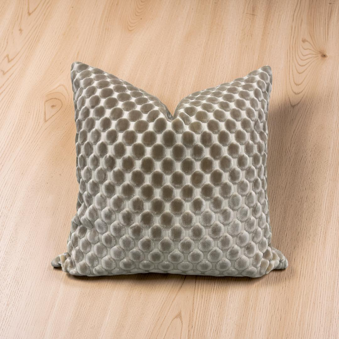 Polka Dot Decorative Pillow Opulent Suede 20x20" Knife Edge Cover