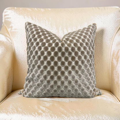 Polka Dot Decorative Pillow Opulent Suede 20x20" Knife Edge Cover