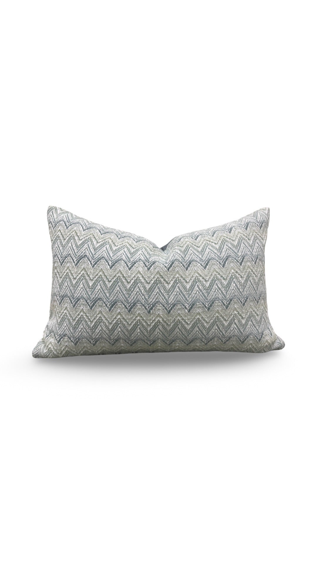 Lee Jofa Lumbar Pillow Cambrose Weave Mineral 12x18" Knife Edge Cover