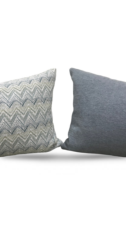 Lee Jofa Lumbar Pillow Cambrose Weave Mineral 12x18" Knife Edge Cover
