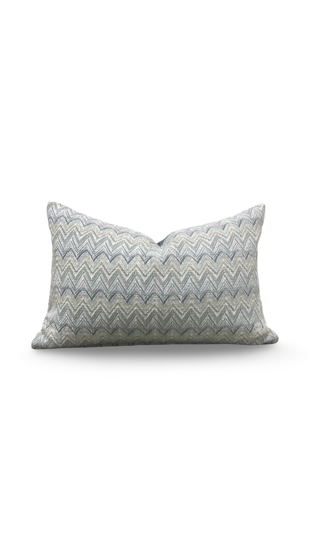Lee Jofa Lumbar Pillow Cambrose Weave Mineral 12x18" Knife Edge Cover