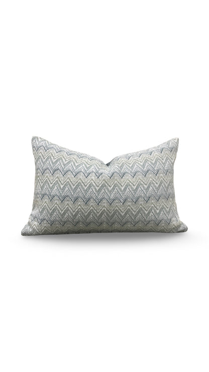 Lee Jofa Lumbar Pillow Cambrose Weave Mineral 12x18" Knife Edge Cover