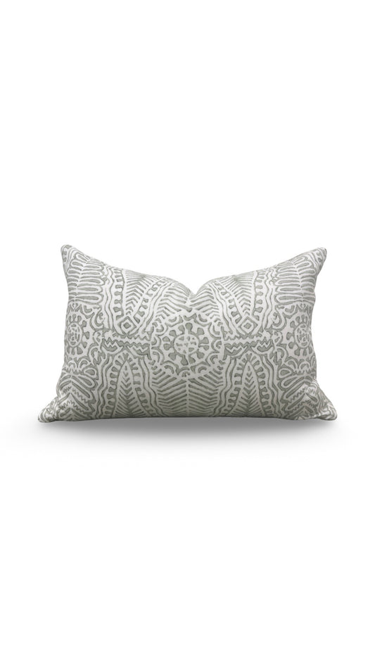 Lee Jofa Lumbar Pillow Avondale Moss 12x18" Knife Edge Cover