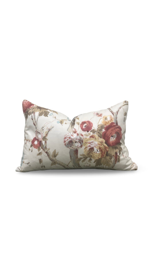 Lee Jofa Lumbar Pillow Trentham Hall Rose 12x18" Knife Edge Cover